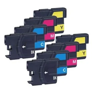 2x Brother LC-980 inktcartridges voordeelset (8 stuks) - Huismerk